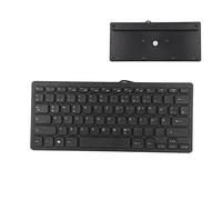 lvifloae Keyboard 78 key silent ultra thin wired mini USB interface desktop computer small language keyboard (German) clear and easy to read Suitable for office or home use (Russian)