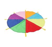 lvifloae Kids Rainbow Parachute Physical Exercise Sensory Training Kindergarten Outdoor Group Game Training Aid with Handles