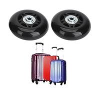 lvifloae Luggage Replacement Wheels Rubber Swivel Casters 68x24mm 2 7x0 9in Includes Bearing Repair Kit Installation Tools Suitable for Inline Skates Outdoor Skateboards 2 Pieces (68x24mm /