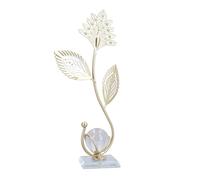 lvifloae Metal Ginkgo Biloba Ornaments Iron Leaf Crystal Ball Decorative Ornaments Metal Leaf Crystal Ball Ornaments Office, Bedroom, Bookshelf Modern Creative Home Decor Ornaments Statue (Type 2)