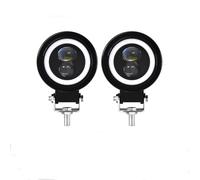 lvifloae Motorcycle LED Fog Driving Lights Angel Eyes Super Bright Fog Lights 2 Pack White Light Motorcycles IP68 Waterproof Adjustable Mounting Brackets