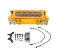 lvifloae Motorcycle Oil Cooler Kit Aluminum 4 Row Suitable for Crf Xr Klx 50 70 90 110 125 140cc SSR Taotao Coolster Kayo Apollo Off Road Trail Motorcycles and Atvs Red, Universal (Gold)