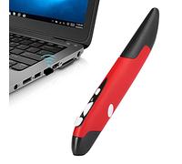 lvifloae Pen Type Mouse Wireless USB Computer Stylus Wireless Optical Pocket Pen Mini Air Mouse Ergonomic Vertical Design with 2.4G Optical Tracking System for PC Notebook Laptop (PR-03)