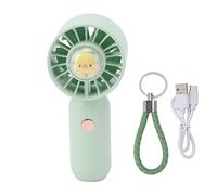 lvifloae Personal Mini Handheld Fan Portable, USB Rechargeable 3 Speed Adjustable Pocket Electric Desk Fan with Lanyard 500mah Battery for Travel Summer Gift White (Green)