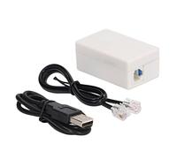 lvifloae Phone Call Recorder Box Telephone Line Recording Device Fixed Landline Audio Data Acquisition Module with RJ11 Interface battery for Home Office White