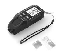 lvifloae Portable Digital Coating Thickness Gauge, Ferrous & Non-Ferrous Auto Recognition Car Paint Thickness Tester, Micron Mil Unit Switch, Red, Batteries Not Included (Black)