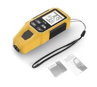 lvifloae Portable Digital Coating Thickness Gauge, Ferrous & Non-Ferrous Auto Recognition Car Paint Thickness Tester, Micron Mil Unit Switch, Red, Batteries Not Included (Yellow)