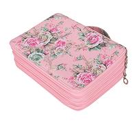 lvifloae Printed Multi Layer Pencil Pouch 252 Slots Large Capacity Zipper Smooth and Durable Fabric Easily Organize All Kinds of Pens Erasers Rulers and Other Stationery (Rose Foundation)