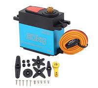 lvifloae RC 30KG Digital Servo Quick Response 180 Degree High Speed waterproofinging Metal Gear RC Servo Motor with Aluminum Alloy Case for Car Boat Robot Red (Blue)
