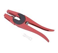 lvifloae Red Steel Livestock Veterinary Ear Tag Plier Puncher Tool Durable Painless Animal Marking Tools Animal Identification Equipment with Anti Skid Handle for Pigs Sheep Cattle