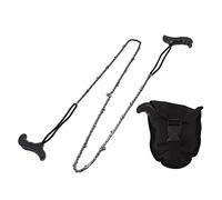 lvifloae Rope Saw, Pocket Chainsaw, Hand Chainsaw, 48 Inch Folding Manual Tree Saw with 64 Links 21 Cutters, 65 Manganese Steel Bushcraft Survival Saw for Garden High Pruning