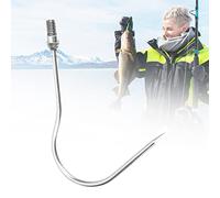 lvifloae ScrewIn Hook Stainless Steel 8mm Threaded Ceiling Hanging Hook Metal Hardware Accessories for Outdoor Fishing Landing Large Fish Frog