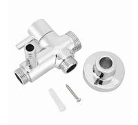 lvifloae Shower Hose Adapter G1/2 Wall Mounted Bathroom Shower Diverter Separator with Base Accessories Shower Faucet Set for Hand Shower and Fixed Shower Head Replacement