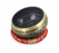 lvifloae Silk Brocade Circular Meditation Singing Bowl 18cm Music Bowl Silk Embroidery Washer Prayer Washer Design Exquisite Compatible with Various Singing Match (Red)