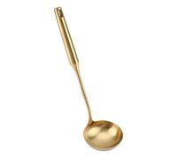 lvifloae Stainless Steel Ladle Spoon Big Soup Ladle Kitchen Spatula Turner Cooking Tool Gold Rustproof Heat Cooking Spoon for Kitchen (Ladle)