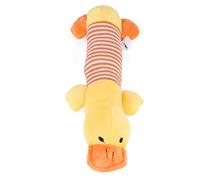 lvifloae Three Different Animal Shaped Pet Dolls, Including a Puppy Chew Dolls,Yellow Squeaky Dog Pet Wrinkled Plush Animal a Squeaky Plush Toy Sound Making Suitable for Gift Giving. (Yellow Duck)