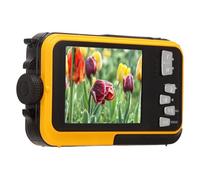 lvifloae Underwater Camera, Full HD 2.7K 48MP 10ft Water Resistant Underwater Digital Camera 16X Digital Zoom Front Rear Double Screens Water Resistant Digital Camera (Yellow)