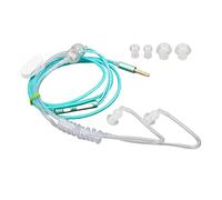 lvifloae White 3.5mm Air Tube Earbuds Ergonomic Binaural Noise Reduction Radiation Free Soft Silicone Tips Portable Air Duct Headset for Laptop Tablet Phone Travel Sports Fitness (Green)