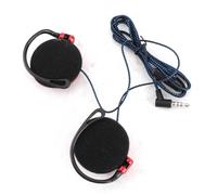 lvifloae Wired Over Ear Earbuds, Ear Hook Headset with Built in Mic In line Control, 3.5mm Plug 120cm Cable Sponge Earmuff Not Easy to Fall for Smartphone Tablet (Red)