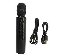 lvifloae Wireless Capacitive Karaoke Microphone Dual Speaker Professional Karaoke Microphone Portable Home KTV Singing Equipment Supports Sound Effects Compatible with Mobile Phones TVs (Black)