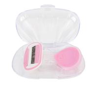 lvifloae Women Manual Shaving Tool Floating Head Manual Body Hair Trimmer Wide Lubrication Strip 4 Layer Cutter Safety razorss Small Shell Shape with soap for Arm Leg Armpit