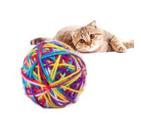 lvifloae Woolen Yarn Ball Cat Toy Colorful Knitting Thread Kitten Balls for Teeth Cleaning and Boredom Relief Safe Kitten Chewing Toy for Indoor Cats (S)