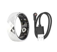 lvifloaeSmart Ring Health Tracker Waterproofing Activity Fitness Step Counter with IP68 Swimming Proof Long Battery Life for Men Women Sports Enthusiasts Stainless Steel Resin (20#)