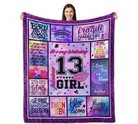 Lviliss 13th Birthday Gifts for Girls Blanket 50”x60”, Gifts for 13 Year Old Girl, 13th Birthday Gift Ideas, Best Gifts for 13 Year Old Girls, 13 Year Old Girl Gifts for Birthday