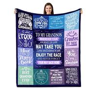 Lviliss Soft Flannel Throw Blankets for Grandson 50''x60'' Grandson Birthday Graduation Gifts Ideas from Grandma