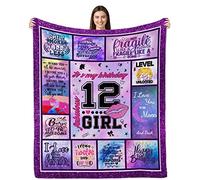 Lviliss 12 Year Old Girl Birthday Gifts, 12 Year Old Girl Gifts Ideas, Gifts for 12 Year Old Girls, 12th Birthday Gifts for Girls, 12th Birthday Decorations for Girls Throw Blanket 50”x60”