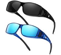 LVIOE 2P Fit Over Sunglasses for Men&Womens,Polarised Lens Anti Glare Over Glasses Sunglasses with UV Protection