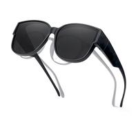 LVIOE Fit Over Glasses Sunglasses Polarised, Cateyes Frame Ladies Wrap Over Glasses Sunglasses UV Protection