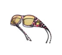 LVIOE Night Driving Glasses Polarised Fit Over Glasses, Lightweight Rectangle Frame,Reduce Headlight Glare for Night Vision