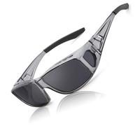 LVIOE Polarised Fit Over Sunglasses for Men Women, Clip-on Over Glasses Sunglasses with UV 400 Protection