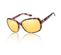 LVIOE Polarised Night Driving Glasses Womens Night Vision Anti-Glare Headlight Glasses for Nighttime Driving