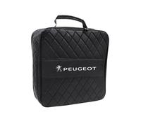 LVIPP Electric Vehicle Charging Gun Storage Bag for Peugeot 5008 508 308 2008 Durable Leather Portable Electric Cars Chargers Cables Organizer with Logo Car Accessories,normal-Nappa Leather