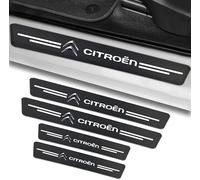 lvjiena 4 Pcs Car Door Sill Protectors Strips for Citroen C8 C6 C5 C4L C4 C3 C2 C1, Threshold Protective Film Kick Plate Fiber Scuff Plate Auto Decorative Accessories