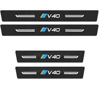 lvjiena 4 Pcs Car Door Sill Protectors Strips for Volvo V40, Threshold Protective Film Kick Plate Fiber Scuff Plate Auto Decorative Accessories