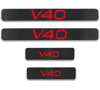 lvjiena 4 Pcs Car Door Sill Protectors Strips for Volvo V40, Threshold Protective Film Kick Plate Fiber Scuff Plate Auto Decorative Accessories,B