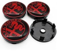 lvjiena 4pcs Car Wheel Centre Hub Caps for Alfa Romeo Mito 2008-2013 60mm, Anti Rust Hub Centre Caps Car Wheel Rims Protectors Exterior Decoration Accessories