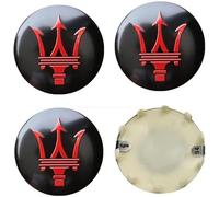 lvjiena 4pcs Car Wheel Centre Hub Caps for Maserati Granturismo Levante Ghibli Gran Quattroporte 60mm, Anti Rust Hub Centre Caps Car Wheel Rims Protectors Exterior Decoration Accessories,A