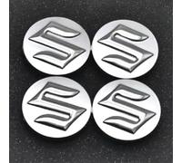 lvjiena 4pcs Car Wheel Centre Hub Caps for Suzuki Baleno 2015-2022, Anti Rust Hub Centre Caps Car Wheel Rims Protectors Exterior Decoration Accessories,Silver-54mm