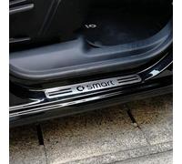 lvjiena Car Sill Protectors Strips for Smart Forfour, 4 Pcs Stainless Steel Automobile Threshold Protection Anti-Slip Kick Plates Scuff Guard Threshold, Auto Accessories