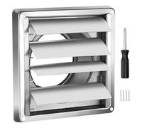 Lvjkes 304 Stainless Steel Ventilation Grille 125 mm with Insect Protection, Lockable Ventilation Grille, Prevent Blockages, Suitable for Places such as Cooker Hoods that Lead Directly Outwards