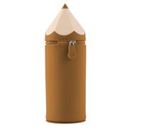 Lvjkes Pencil Case, Pencil Case and Pen Holder 2-in-1 Scalable, The Base Can Be Adorbed, Silicone Pencil Case Durable and Easy to Clean, for Children, Women, Men, Teenagers (Grey), brown, 20 x 6,7 x