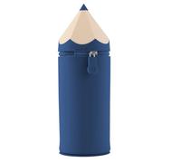Lvjkes Pencil Case, Pencil Case and Pen Holder 2-in-1 Scalable, The Base Can Be Adorbed, Silicone Pencil Case Durable and Easy to Clean, for Children, Women, Men, Teenagers (Grey), darkblue, 20 x 6,7