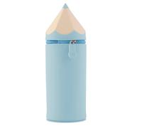 Lvjkes Pencil Case, Pencil Case and Pen Holder 2-in-1 Scalable, The Base Can Be Adorbed, Silicone Pencil Case Durable and Easy to Clean, for Children, Women, Men, Teenagers (Grey), lightblue, 20 x 6,7