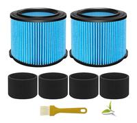 LVJUSEN VF3500 Filter Replacement for Ridgid 4 Gallon Shop Vaccum, 26643 Fine Dust Filter for 3/4/4.5 Gallon Wet Dry Portable Vacuums, Replaces WD40700, WD30500-2 Pack