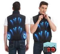 Lvkakmox Fishing Cooling Vest for Men with 21V 20000mAh Battery and 2 Fans - Air-Conditioned Gilet with Multi Pockets for Angling and Outdoor