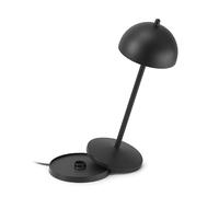 LVL - La Ville Lumière EvaG Rechargeable Wireless Table Lamp - LED Lamp with Touch Dimming for Indoor/Outdoor Use IP65 - Light Temperature from 2200 to 3000K, Long-Lasting, Aluminum, Black
